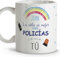 Policia nacional opositor. Tazas personalizadas con nombre. Tazas originales para regalar. Regalos originales de policia. Taza cerámica 330 ml.