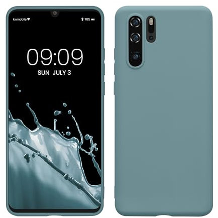 kwmobile Hülle kompatibel mit Huawei P30 Pro Hülle - weiches TPU Silikon Case - Cover geeignet für kabelloses Laden - Antique Stone