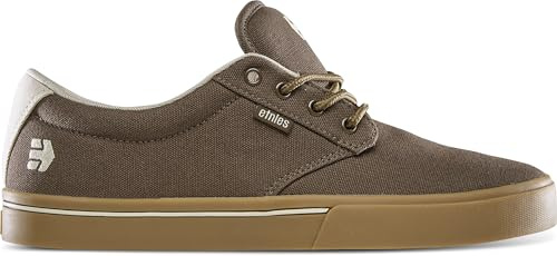 Etnies Jameson 2 Eco Sustainable Skate Style, Reinforced Cupsole, Cushioned Feel, Everyday Sneakers, Vegan - Brown/Tan/Gum - 12