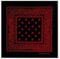 JOPHY & CO. Bandanas aus 100 % Baumwolle, Unisex, Paisleymuster, einfarbig, für Haar/Hals/Handgelenk/Kopf, COD.644, Schwarz Rot Paisley, Regular