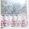 heimtexland ® Scheibengardine Weihnachten Fensterdeko Weihnachtsgardine Bedruckt Deko Gardine Voile transparent weiß 45x120 Winter Typ651 Schneemann rosa