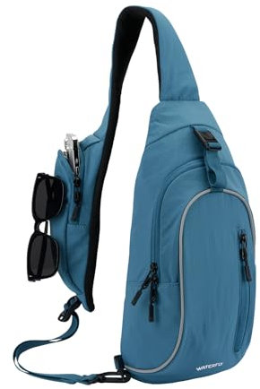WATERFLY Brusttasche Schultertasche Umhängetasche Herren Klein Männerhandtasche Sling Bag Damen Tasche Messenger Crossbody Bag Crossbag für Outdoor-Sportarten Reise Radfahren Wandern