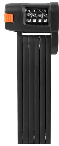 Flintronic Candado Combinación Bicicleta Plegable, Candado para Bicicleta de Alta Seguridad y Accesorios, Candado de Combinación Bici 4 Dígitos, Cerradura de Combinación Extra-ligera, 88CM Negro