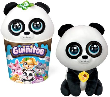 Bizak Riesiges interaktives Plüschtier mit mehr als 10 Sounds, Reaktionen und Musik. Köstliches und reichhaltiges EIS, 30 cm, 4 Verschiedene Modelle Panda-Bär, (62009025-4)