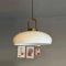 bamyum Androa-Lock Hängelampe Esstisch Weiß Metall Ø40 cm, Deckenlampe Weiß, Pendelleuchte Esstisch Vintage Deckenleuchte Küchenlampe Hängend Vintage, Lampenschirm Hängelampe Wohnzimmer