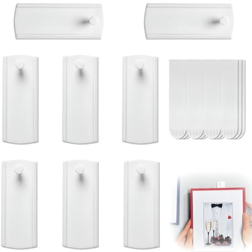 Klebenagel,Klebenägel,Klebenagel Für Bilderrahmen,8 Nägel Und 12 Klebestreifen Abnehmbar,Klebenägel Wand,Klebenagel Tapeten,Für Bilderrahmen Zum Aufhängen Von Bildern Ohne Beschädigung