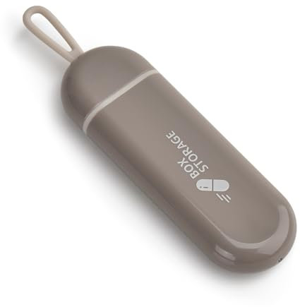 Tablettenbox Pillendose，Pillendose klein für unterwegs，Pillenbox für Vitamine, Medikamente, Pillen, Gute Dichtleistung, Erhaltung der medizinischen Eigenschaften. (2Grau)