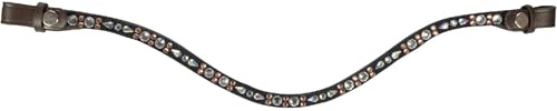 HKM Sparkle Browband Brown/Rose-Gold Pony