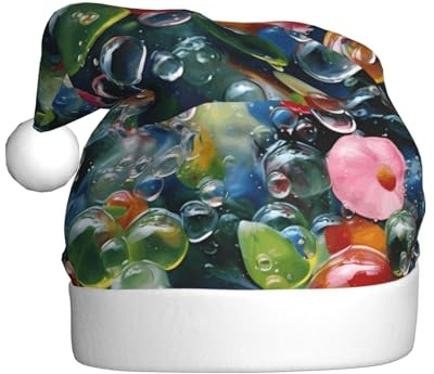 WHJDPP Bunte Seifenblasen, Weihnachtsmütze für Erwachsene, für Weihnachten, Halloween, Neujahr, Verkauf, Werbeaktionen