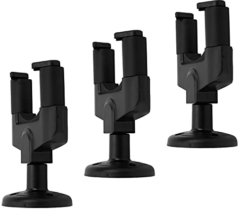 AMONIDA Ganci da Parete per Chitarra, Ganci per Appendere Sicuri a Forma di U, Supporto da Parete con Copertura in EVA Morbida con 4 Viti, Ideale per Ukulele, Basso e Home Studio, Salvaspazio