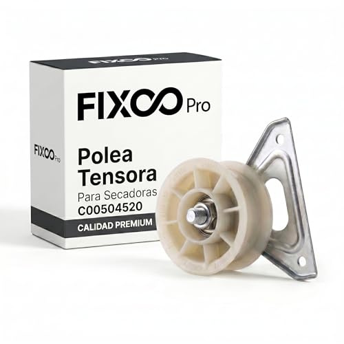 FIXOO Pro Polea Tensora para Secadora Indesit Ariston Hotpoint Whirlpool Bauknecht | Rodillo de Tensión de Repuesto Compatible con Códigos OEM C00504520 48800504520 C00113879 | Rodamiento 608Z