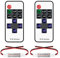 VIPMOON 2 Pack Led Controller 11-Tasten RF Mini Drahtlose Fernbedienung Monochromatic für Einfarbig 3528 5050 LED Strip