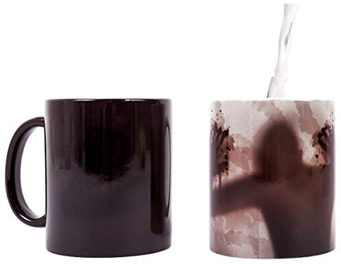 JUNIWORDS Farbwechseltasse - wärmeempfindliche Tasse mit Farbwechsel-Effekt - Motiv: Bloody Zombie Horror