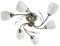 Lindby Deckenlampe Glas Metall nickel matt, Deckenstrahler 6x E14 max. 40W ohne Leuchtmittel Deckenleuchte Schlafzimmer Flur Wohnzimmerlampe