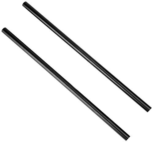 NICEYRIG 15mm Rod Schwarz Aluminiumlegierung 40cm 16inch Lange für Schulter Rig Support System (2pcs)