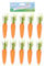 Easter 12 x Mini Glitter Carrots Bunny Egg Hunt Bonnet Craft Decoration Accessories