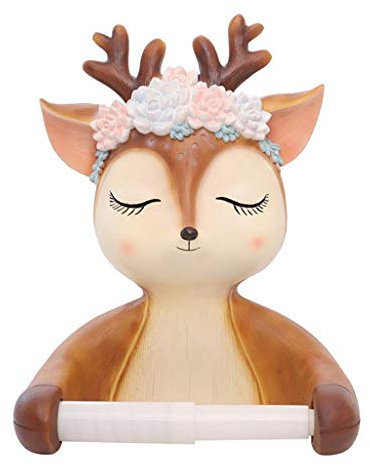 Tubayia Kreative Hirsch Figur Toilettenpapierhalter Klopapierhalter Papierrollenhalter für Toilette Bad