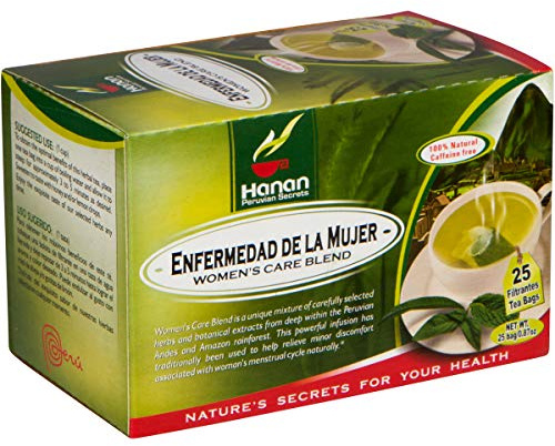 Hanan Enfermedad de Mujer Tea - Women's Sickness Blend - Herbal Tea of Cat's Claw (Uña de Gato), Soldier's Herb (Matico), Huamanpinta & Manayupa from Peru - All Natural Relief