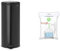 Brabantia Newicon Cubo De Basura Con Pedal, Acero Inoxidable, Negro Mate, 30 L + 375668 Expendedor Bolsas De Basura, Blanco, 23-30 L