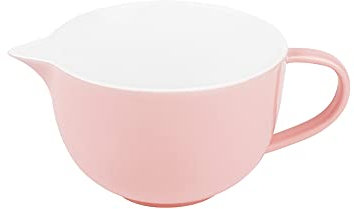 Gaolinci Bol mélangeur simple en céramique de couleur unie, grand bol de 0,9 l, avec bec verseur et poignée
