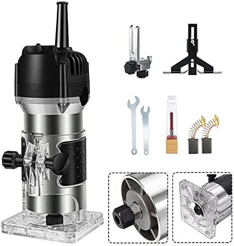 220V Einhandfräse Holzfräse Oberfräse Kantenfräse Professional Holzfräse 1000W Für Holzbearbeitung Als Entgraten Und Schlitzfräsen 32000R/Min Laminate Kantenfräse Oberfräse Multifräse,A