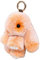 Lapin en Cuir Pompon Boule Pendentif Voiture Sac Porte-clés (Givre Jaune)