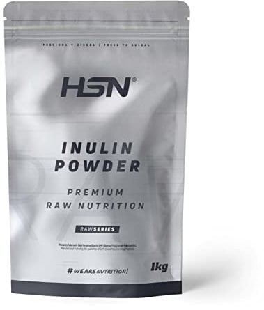 Inulina en Polvo de HSN | Sabor Natural 1 Kg = 333 Tomas por Envase Prebiótico 100% Natural Fibra procedente de la raíz de la Achicoria | No-GMO, Vegano, Sin Gluten