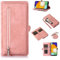 ESONG Schutzhülle für Xiaomi Redmi Note 11 4G/Note 11S,Premium Leder Handytasche Magnetic Klapphülle Case,Flip Brieftasche Stoßfeste Handyhülle mit 9 Kartenfächern,Stand Funktion,Schultergurt rosa