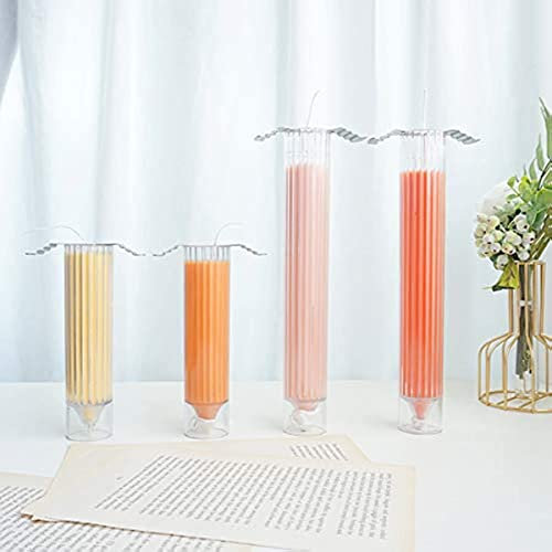 Tuzsocr Kerzenform Aus Kunststoff Zum Gießen Set, Silikon 3D DIY Handgemacht Aromatherapie Für Kerzen Machen (M-3.5x15cm)