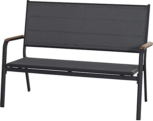 Siena Garden Tesoro Bank, matt-anthrazit Alu, Textil, Teak FSC 100%