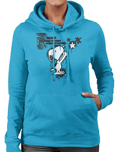 All+Every Peanuts Snoopy Star Graffiti Women's Hooded Sweatshirt
