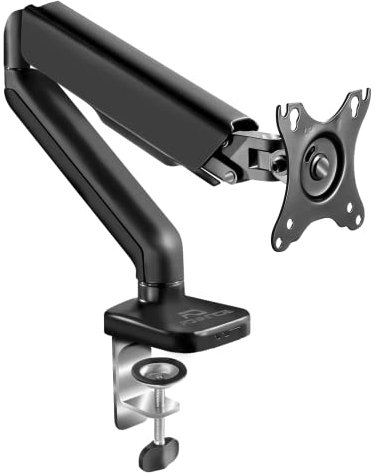 AD ADVANCE - Vesa PC-Monitorhalterung 17 bis 32 Zoll | Gelenkarm für Monitor | Gasfeder | Belastung 2 bis 9 kg | Höhe & Neigung verstellbar | 360 Grad drehbar