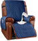 Granbest Wasserabweisende Recliner Stuhl Abdeckung - Wasserdichte Slipcovers, Anti-Rutsch Schutz für Kinder, Haustiere, Hunde, Katzen Mit Elastischen Riemen (Liege, Marineblau)