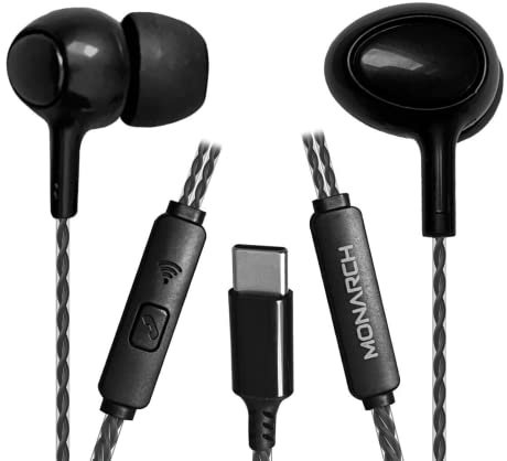 Auriculares estéreo tipo C ME02C (negro) compatibles con Samsung, iPad, MacBook y todos los demás dispositivos tipo C (negro)