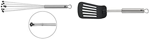 WMF Profi Plus Rührblitz Reduzierring 32 cm, Schneebesen Silikon -Kugeln & Profi Plus Pfannenwender Kunststoff 32,2 cm, Cromargan Edelstahl teilmattiert, Kunststoffvorderteil, spülmaschinengeeignet