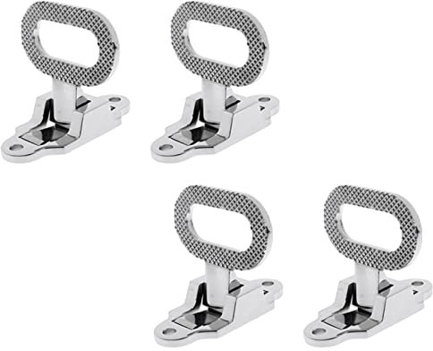 liovitor Lot de 4 marchepieds pliables en acier inoxydable 108 x 81 mm pour bateau, bateau, yacht, voiture, camping-car, tableau arrière, marche pliable