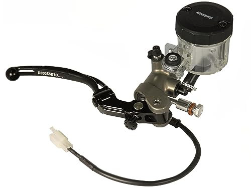 Pompa freno Accossato radiale anteriore 19X18 in alluminio anodizzata naturale per Aprilia Shiver 750, ABS dal 2007 al 2013 (CC 750)