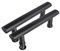 Cokritsm 2PCS 145mm Mittenabstand Duschkabinen Griff Schwarz Edelstahl - 230mm Gesamtlänge Schiebetürgriff für Duschabtrennung & Glastüren (Lochabstand 145mm)