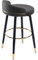 NEAFP Barstuhl, um 360° drehbare Rückenlehne, Barhocker mit schwarzem Karbon-Stuhlgestell und Goldener Fußstütze für Büro, Empfangstheke, hoher Hocker (Größe: 72 cm, Farbe: 03) (3) HGCHH