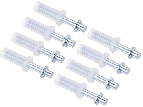 uxcell Bifold Door Hardware, 8-Pack Bi-Fold Door Top Pivot, Bifold Closet Door Hardware Repair Part Kit for Sliding Wardrobe Doors Folding Door, Silver