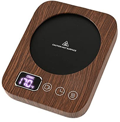 Lisher Scaldabagni per caffè, scaldabagno intelligente per riscaldatore da scrivania con regolazione della temperatura automatica e riscaldatore per tè, presa UE