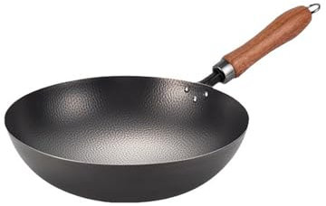 sjdoPulse Sartén Wok Antiadherente Ultraligera De Titanio Puro Con Tapa, Sartenes Con Mango Que Se Mantiene Fresco, Trajes De Wok De Fondo Plano Para Inducción, Eléctrico, Halógeno, Todas Las Estufas