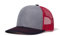 Truckercap Herren,Trucker Cap mit Mesh Netz,Meshcap größenverstellbar Baseball Cap,Sommer atmungsaktive Sun Cap,mit verstellbarem Schnallenverschluss für Sport und Reisen,Grau B+Rot+Dunkle Bule