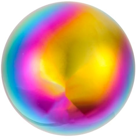 WANGHAHA 2 Stück Garten-Anti-Wide-Kugel, Outdoor-Gazing-Kugel, Beton-Gartenkugeln, Gartenspiegel, dekorative Hohle halbe Kugel, Ornament, Spiegeloberfläche, Edelstahl, Abschlussball-Außenspiegel