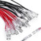 Lewttyer 6.3 mm Insulated Flat Connector 18 Awg 15 cm Wire Socket Cable Lug Quick Splice Assortment Kit with Insulation Sleeve and Wire (Red x 25 Black x 25)