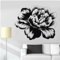 Wandaufkleber, Rosen-Blumen-Dekor, Wandtattoo, Wohnzimmer-Dekoration, Wandtattoo, schwarz, 42 x 34 cm