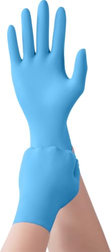 KUNZER 9NH10 Nitril-Einweghandschuhe, perfekter Schutz, Küche, Haushalt | 100 Stück blau, für Werkstatt, Größe 10-XL, Vorratspack, Arbeitshandschuhe, Handgröße, Nitrile, Tragekomfort
