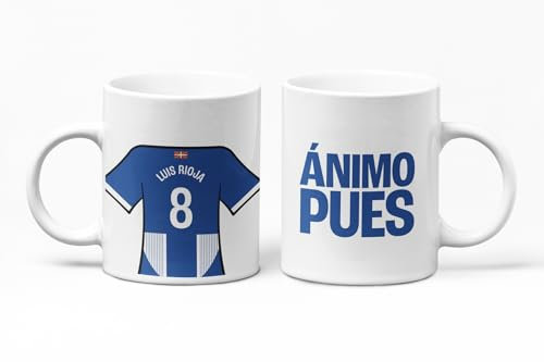 C&P Taza Personalizada de Fútbol | Regalo Original para Aficionados del Fútbol | Taza de Desayuno | Regalo Equipo de Fútbol | Diseño Único y Duradero (Alaves) 350 ML