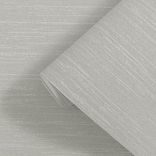 Snewvie Grey Mix Plain Textured Wallpaper Striped Thick Modern Geometric Patterned for Living Room Bedroom Kitchen Hallway Stairs Lounge,950 * 53cm
