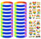 20 Pezzi Di Braccialetti Arcobaleno, 2 Adesivi Per Tatuaggi, Braccialetti In Silicone Arcobaleno, Braccialetti Sportivi, Gioielli Per Le Mani Delle Donne